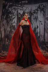 One-tier Lace Edge Tulle Cathedral Veils with Appliques CV0399 - COCOMELODY