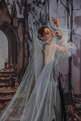 One-tier Lace Edge Tulle Cathedral Veils with Appliques Sequin CV0401 - COCOMELODY