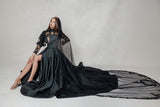One-tier Lace Edge Tulle Chapel Veils with Appliques CV0405
