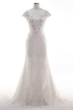 A-Line Court Train Tulle Wedding Dress CW2456 - COCOMELODY