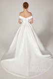 A-Line Court Train Mikado Wedding Dress CW2289 - COCOMELODY