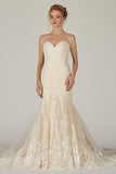 Trumpet-Mermaid Chapel Train Tulle Wedding Dress CW2298CR - COCOMELODY
