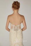 Trumpet-Mermaid Chapel Train Tulle Wedding Dress CW2298CR - COCOMELODY