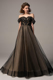A-Line Court Train Tulle Wedding Dress CW2318 - COCOMELODY