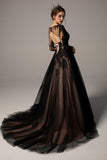 A-Line Court Train Tulle Wedding Dress CW2336 - COCOMELODY