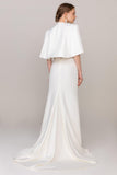 Trumpet Sweep Train Lace Elastic Cloth Wedding Dress CW2471 - COCOMELODY