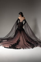 Trumpet-Mermaid Chapel Train Sequined Lace Wedding Dress CW2508 - COCOMELODY