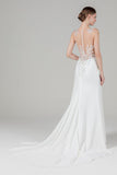 Trumpet Court Train Elastic Cloth Wedding Dress CW2591 - COCOMELODY