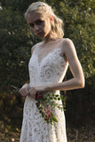 Sheath-Column Sweep-Brush Train Lace Wedding Dress CW3012 - COCOMELODY