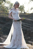 Trumpet-Mermaid Sweep-Brush Train Lace Wedding Dress CW3013 - COCOMELODY