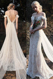 Trumpet-Mermaid Sweep-Brush Train Lace Wedding Dress CW3013 - COCOMELODY