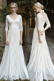 Sheath-Column Sweep-Brush Train Lace Wedding Dress CW3022 - COCOMELODY