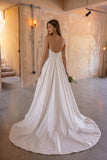 A-Line Court Train Mikado Wedding Dress CW3126