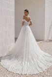 Trumpet-Mermaid Chapel Train Lace Tulle Wedding Dress CW3149