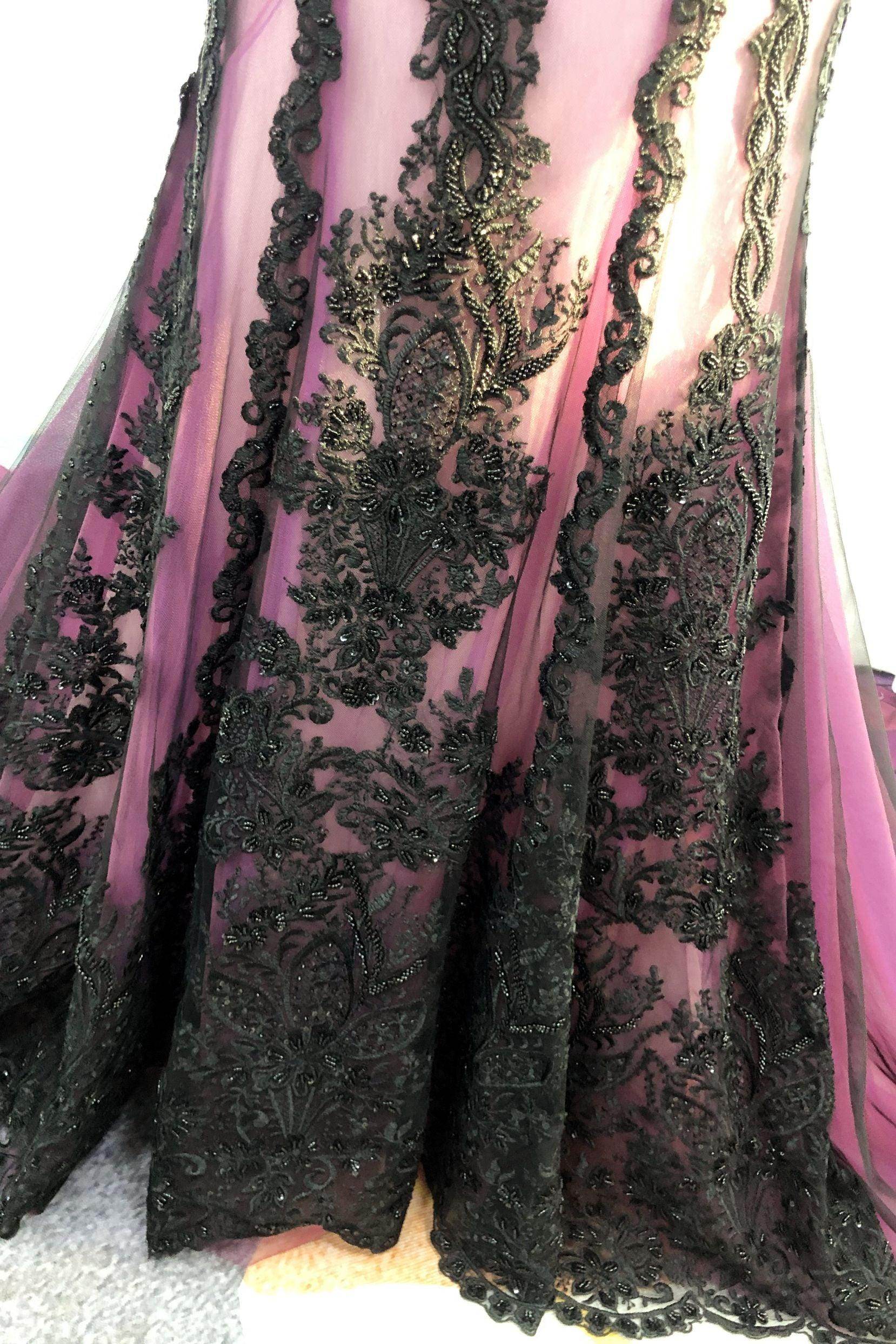 Trumpet-Mermaid Cathedral Train Lace Tulle Wedding Dress CW3223 - COCOMELODY