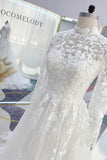 A-Line Court Train Lace Tulle Wedding Dress CW3234CR - COCOMELODY