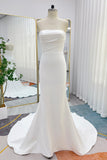 Trumpet-Mermaid Chapel Train Elastic Cloth Wedding Dress CW3246 - COCOMELODY