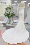 Trumpet-Mermaid Chapel Train Elastic Cloth Wedding Dress CW3246 - COCOMELODY
