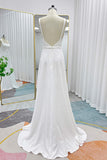 Mermaid Sweep-Brush Train Jacquard Satin Wedding Dress CW3296 - COCOMELODY