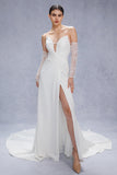 Trumpet-Mermaid Court Train Satin Wedding Dress CW3328 - COCOMELODY