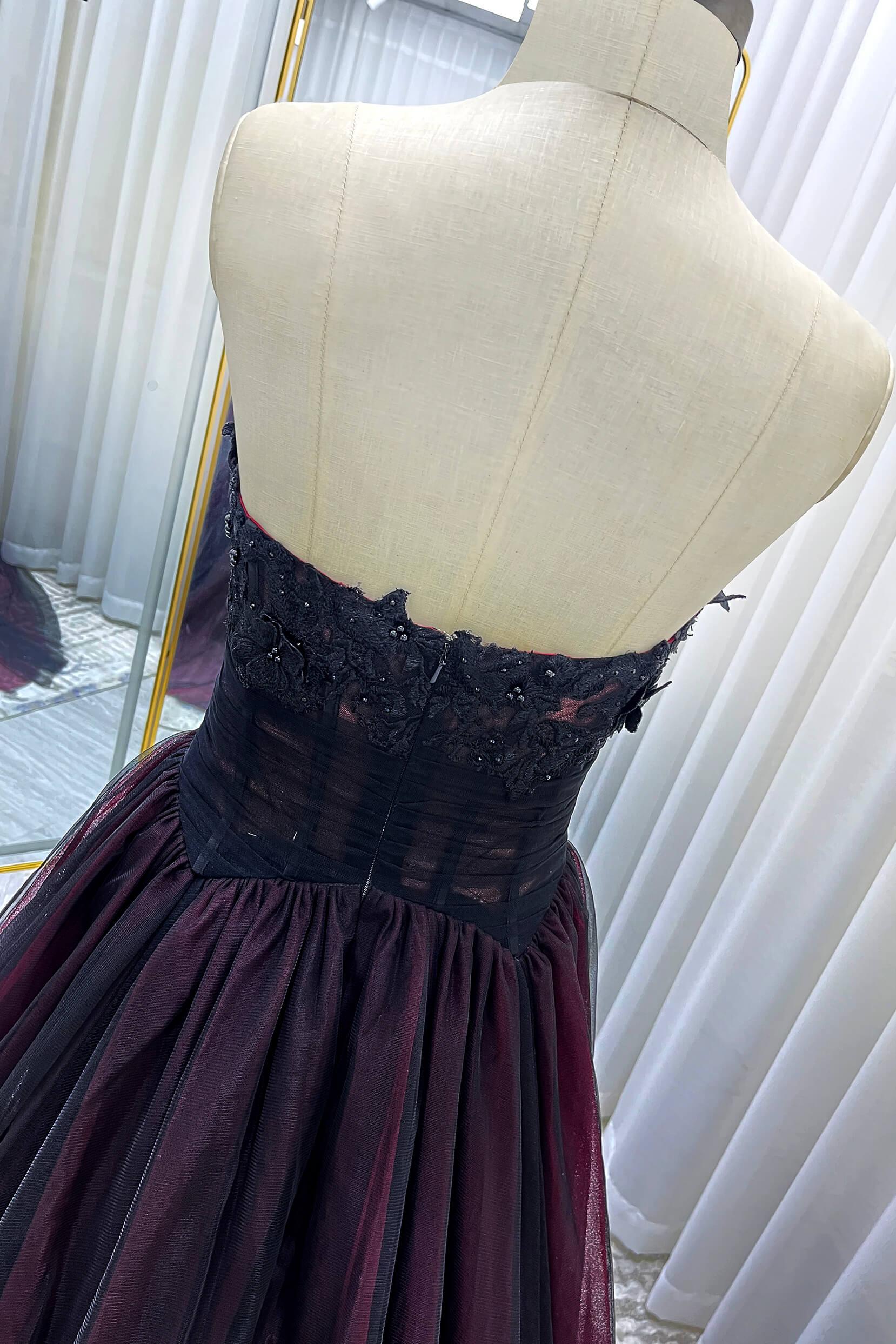 A-Line Chapel Train Lace Tulle Wedding Dress CW3353 - COCOMELODY