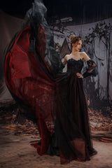 A-Line Chapel Train Lace Tulle Wedding Dress CW3353 - COCOMELODY