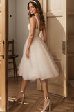 Sweetheart Beaded Tulle Short-Mini Little White Dress CW3381CR - COCOMELODY