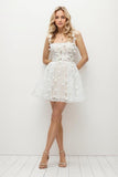 A-Line Short-Mini Lace Wedding Dress CW3433 - COCOMELODY
