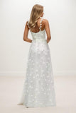 A-Line Floor Length Lace Wedding Dress CW3435 - COCOMELODY