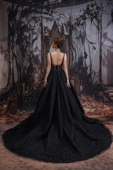 A-Line Court Train Sparkle Tulle Wedding Dress CW3528 - COCOMELODY