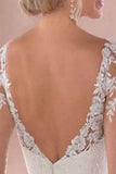 V-Neck Floor Length Chiffon Wedding Jumpsuit CW3582 - COCOMELODY