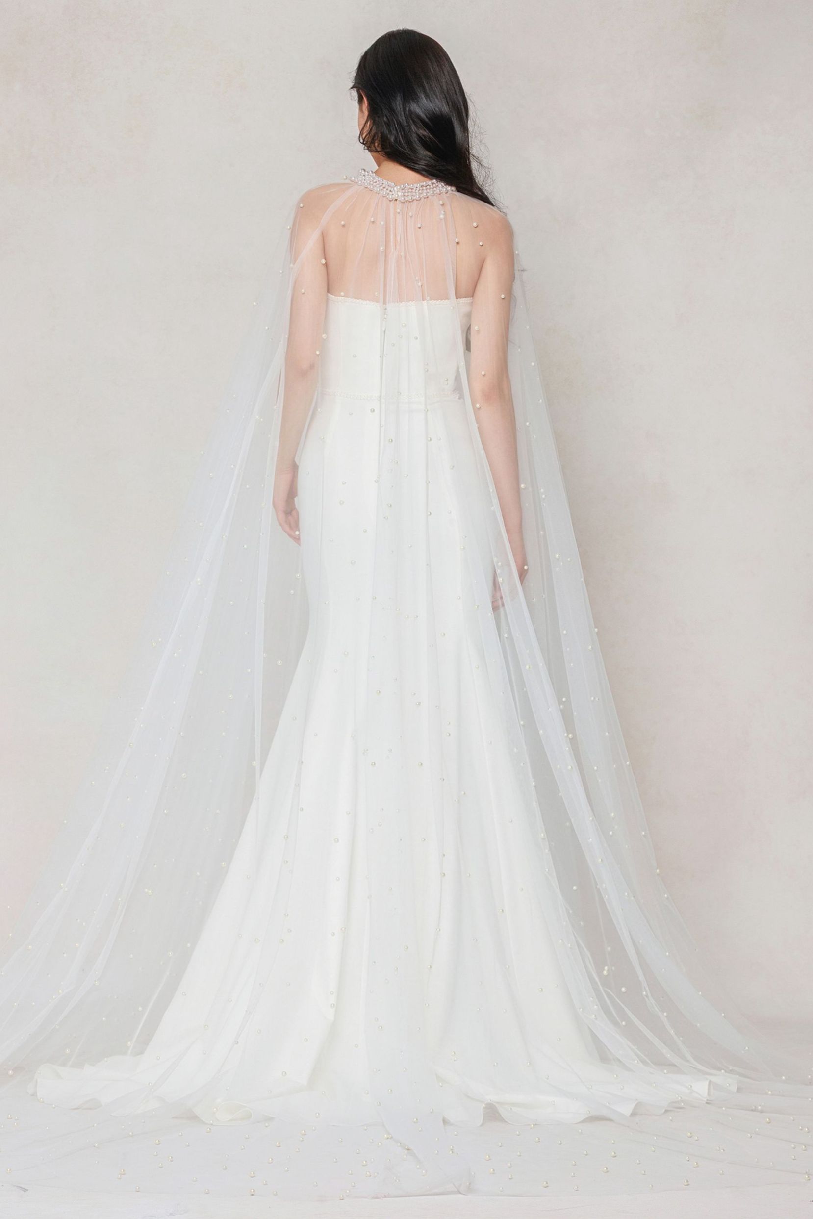 Trumpet-Mermaid Sweep-Brush Train Stretch Satin Wedding Dress CW3593 - COCOMELODY