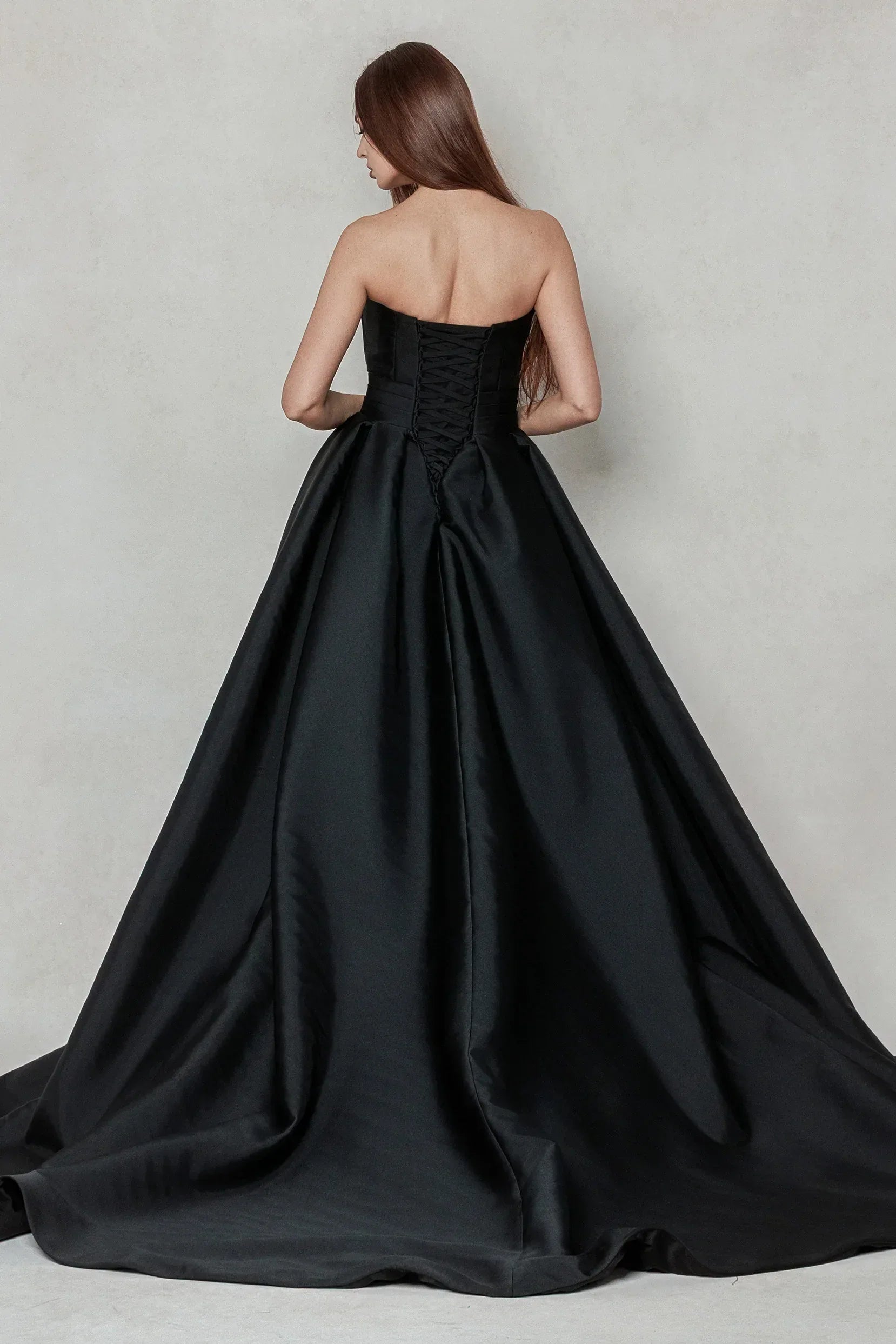 A-Line Court Train Mikado Wedding Dress CW3596 - COCOMELODY