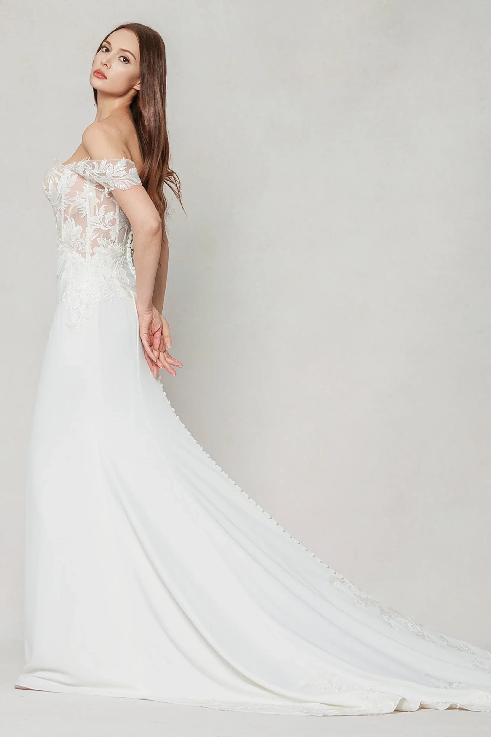 Trumpet-Mermaid Chapel Train Stretch Satin Wedding Dress CW3606 - COCOMELODY