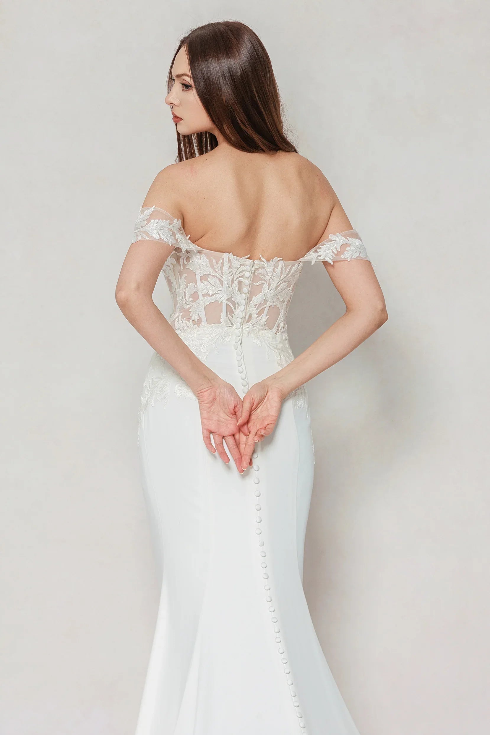 Trumpet-Mermaid Chapel Train Stretch Satin Wedding Dress CW3606 - COCOMELODY