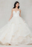 Ball Gown Sweep-Brush Train Tulle Wedding Dress CW3632 - COCOMELODY
