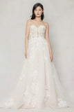 A-Line Court Train Tulle Wedding Dress CW3634 - COCOMELODY
