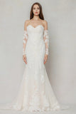 Trumpet-Mermaid Court Train Tulle Wedding Dress CW3639 - COCOMELODY