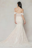 Trumpet-Mermaid Court Train Tulle Wedding Dress CW3648 - COCOMELODY