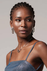 Rhodium plated Necklaces with Crystals CX0012 - COCOMELODY