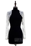 Gorgeous Ivory Lace Long Sleeve Wedding Jacket CX0015008 - COCOMELODY