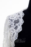 Gorgeous Ivory Lace Long Sleeve Wedding Jacket CX0015008 - COCOMELODY