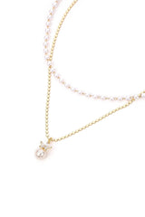 Alloy Necklaces with Imitation Pearl CX0026 - COCOMELODY