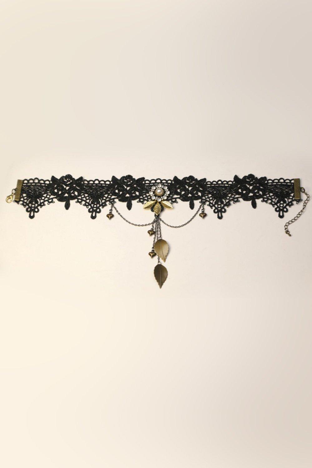 Lace Necklaces with Rhinestone CX0046 - COCOMELODY