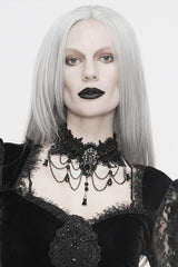 Lace and Alloy Necklaces with Crystals CX0058 - COCOMELODY