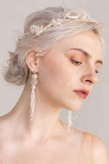 Beading Headpiece Earrings Jewelry CY0056 - COCOMELODY
