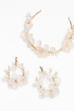 Crystals Flower Headpiece Earrings Jewelry CY0057 - COCOMELODY
