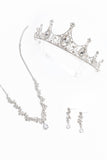 Crystals Rhinestone Tiara Necklace Earrings Jewelry CY0064 - COCOMELODY