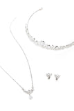 Crystals Tiara Necklace Earrings Jewelry CY0066 - COCOMELODY