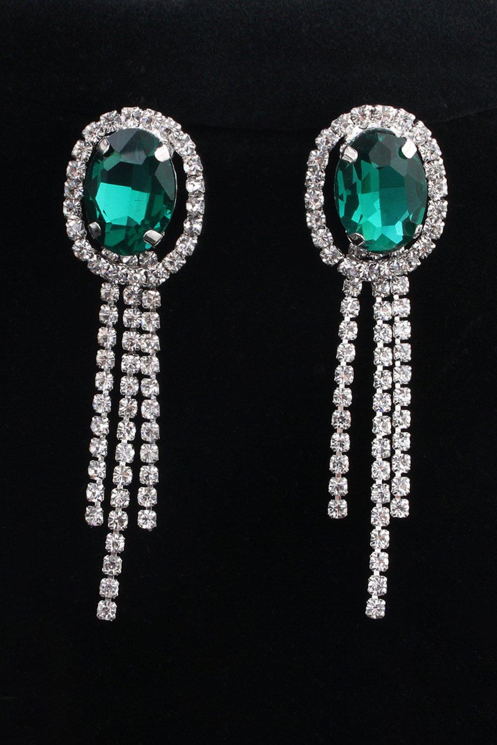 Alloy Rhinestone Necklace Earrings Jewelry CY0070 - COCOMELODY